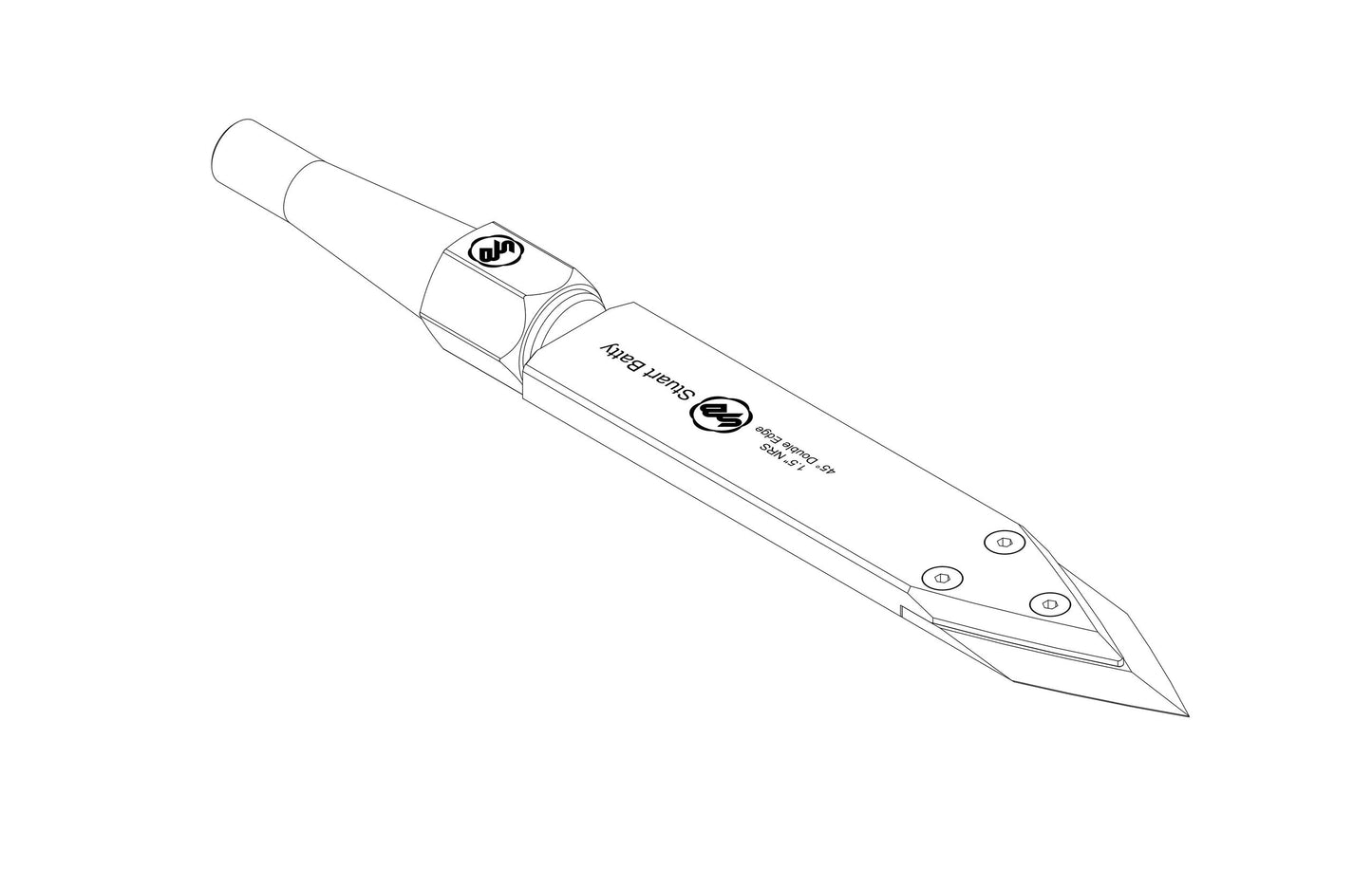 NRS 1.5" 45° Double Edge (Body and Blade Options) — view 5