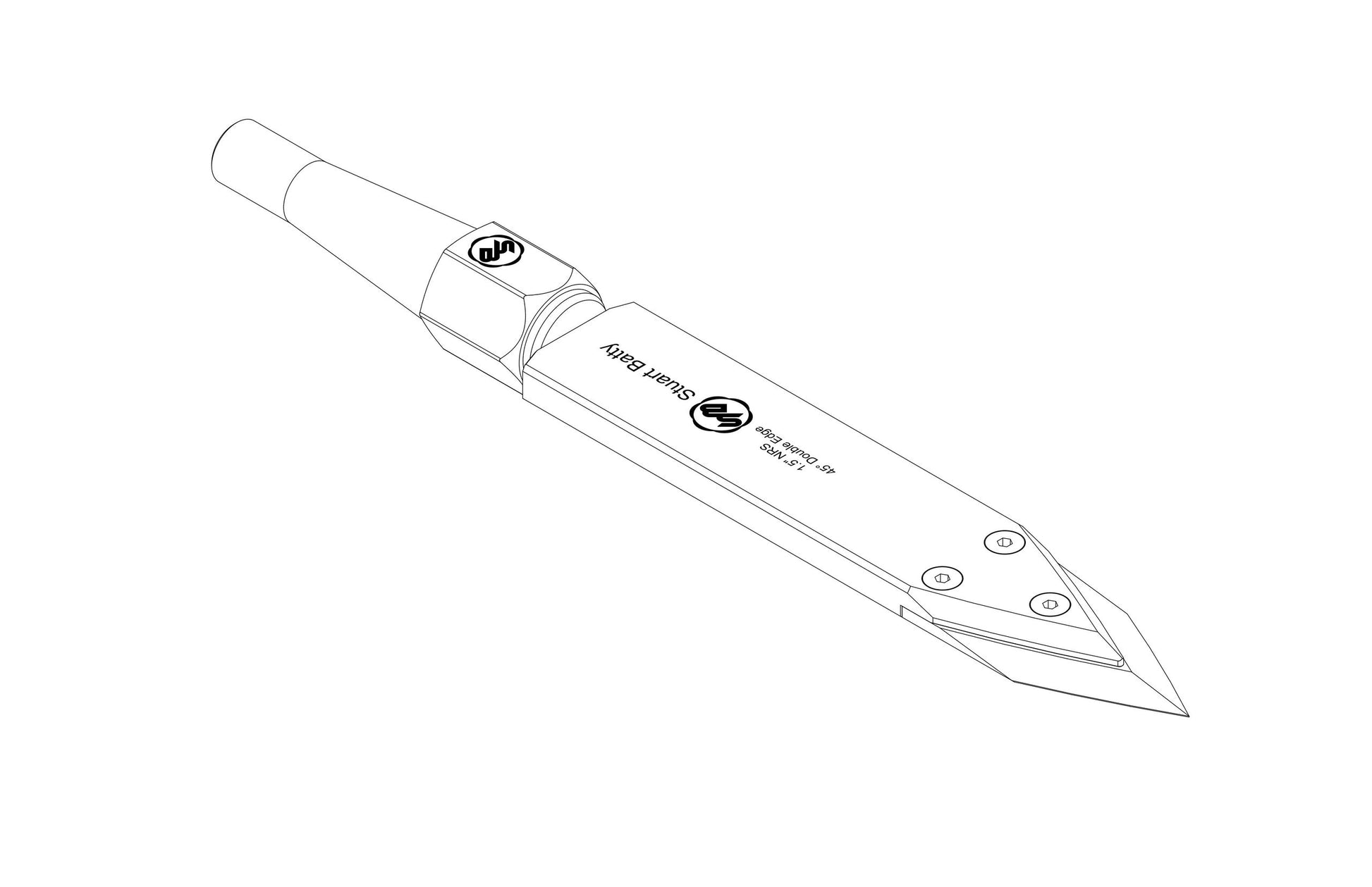 NRS 1.5" 45° Double Edge (Body and Blade Options) — view 5