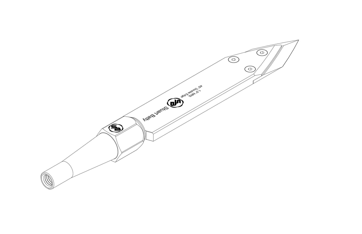 NRS 1.5" 45° Double Edge (Body and Blade Options) — view 6