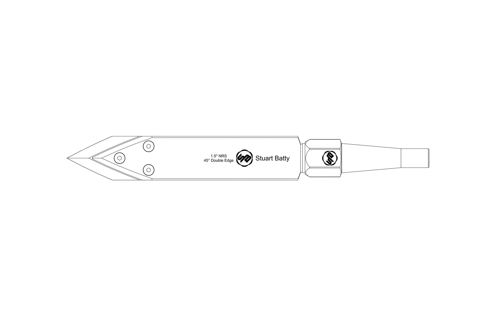 NRS 1.5" 45° Double Edge (Body and Blade Options) — view 8