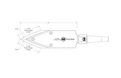 NRS 2.5" 45° Double Edge (Body and Blade Options) — detail view