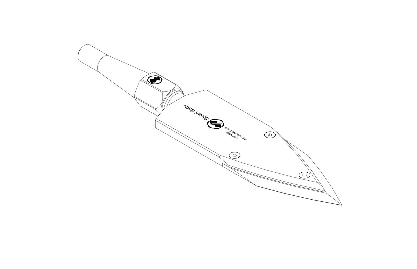 NRS 2.5" 45° Double Edge (Body and Blade Options) — view 5
