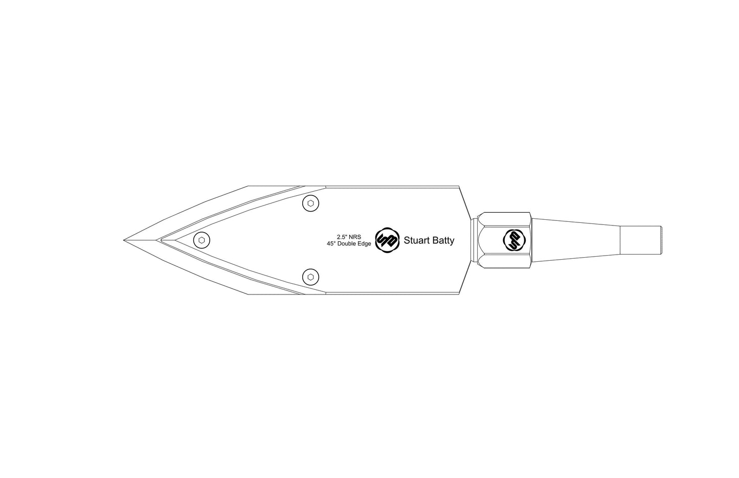 NRS 2.5" 45° Double Edge (Body and Blade Options) — view 8