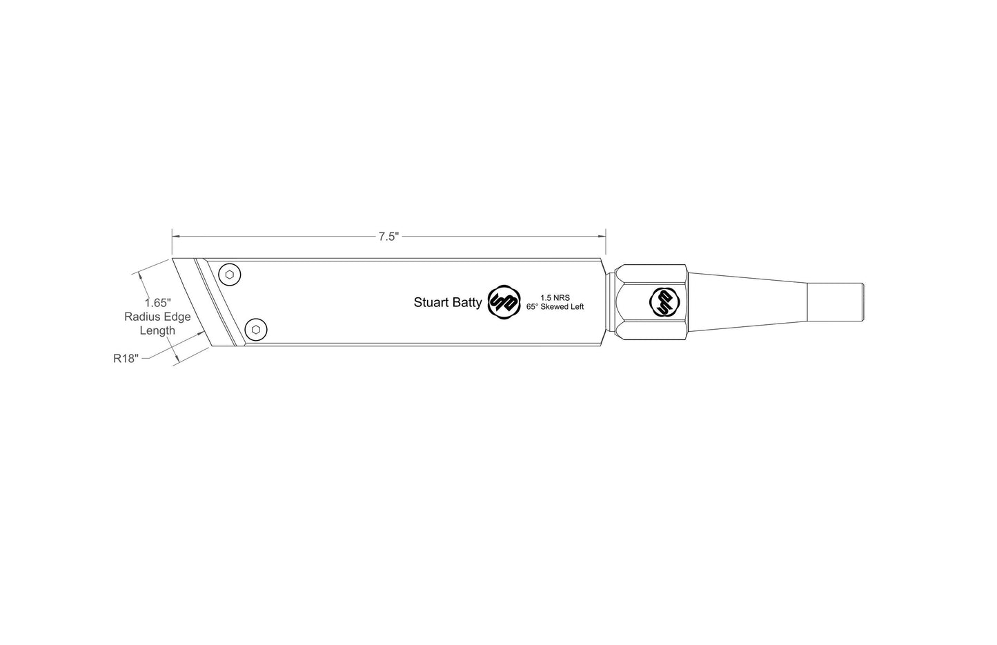 NRS 1.5" 65° Skewed Left or Right (Body and Blade Options) — view 5