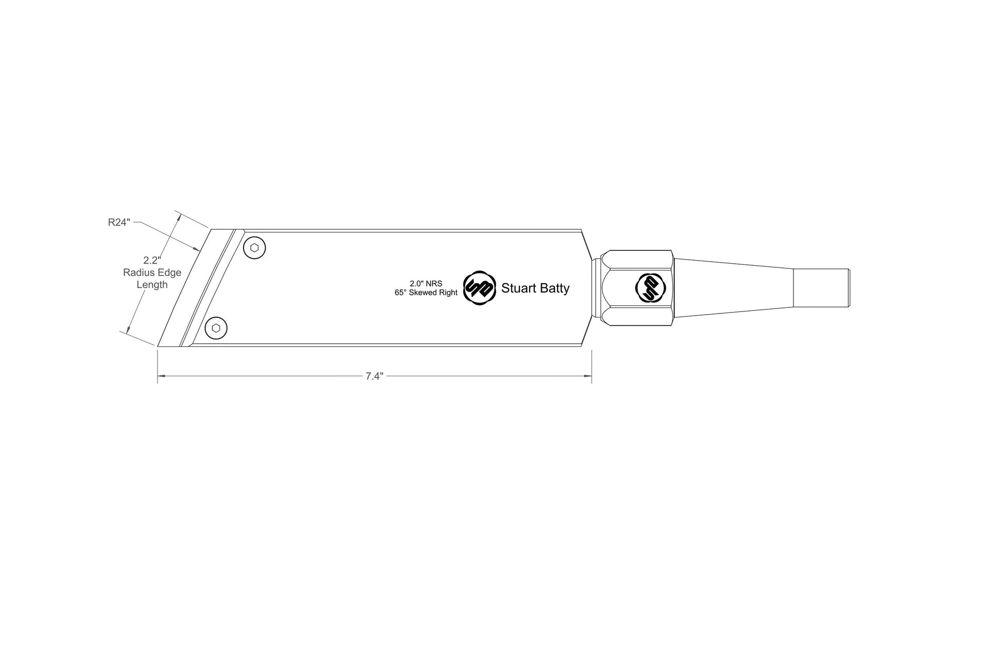 NRS 2" 65° Skewed Left or Right (Body and Blade Options) — view 5