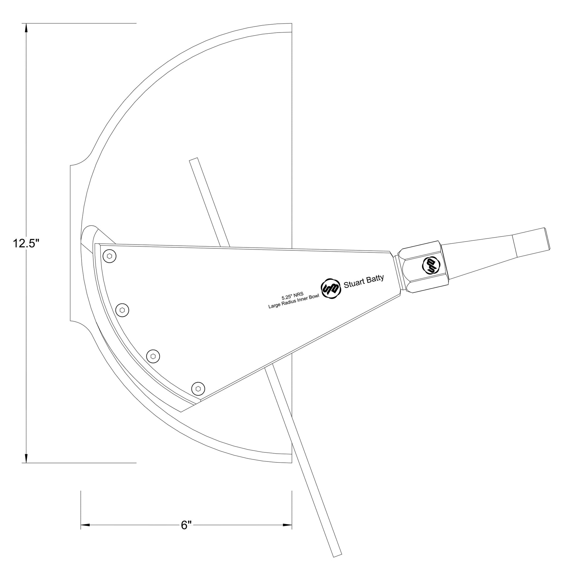 NRS 5.25 Large Radius Inner Bowl (Body and Blade Options) — view 5