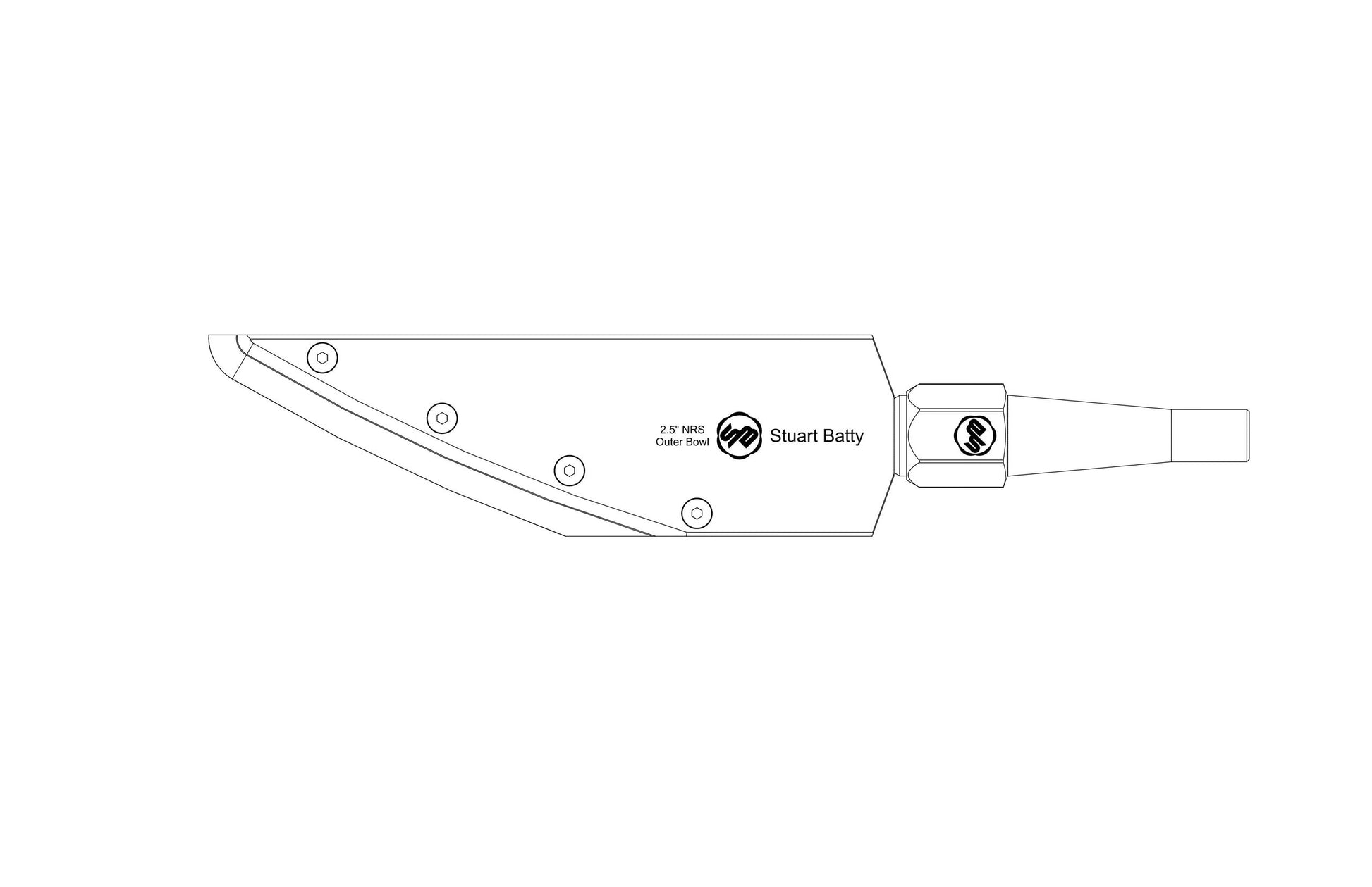 NRS 2.5" Outer Bowl Left/Right (Body and Blade Options) — view 8