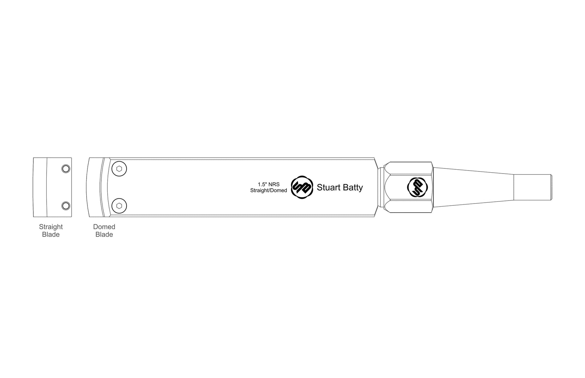 NRS 1.5" Straight & Domed (Body and Blade Options) — view 8