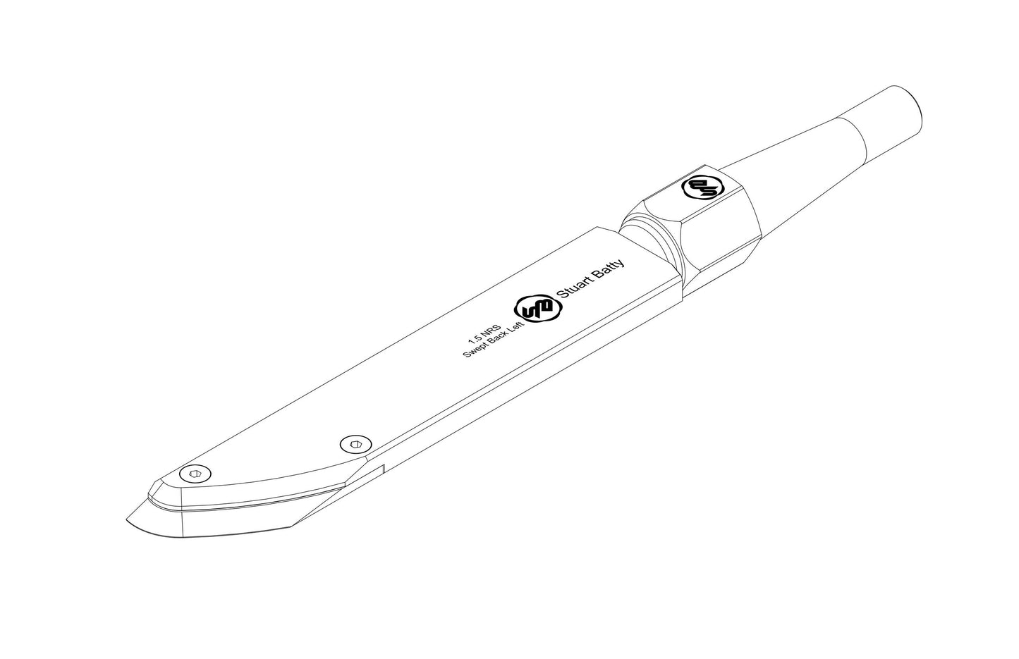 NRS 1.5" Swept Back Left or Right (Body and Blade Options) — view 6