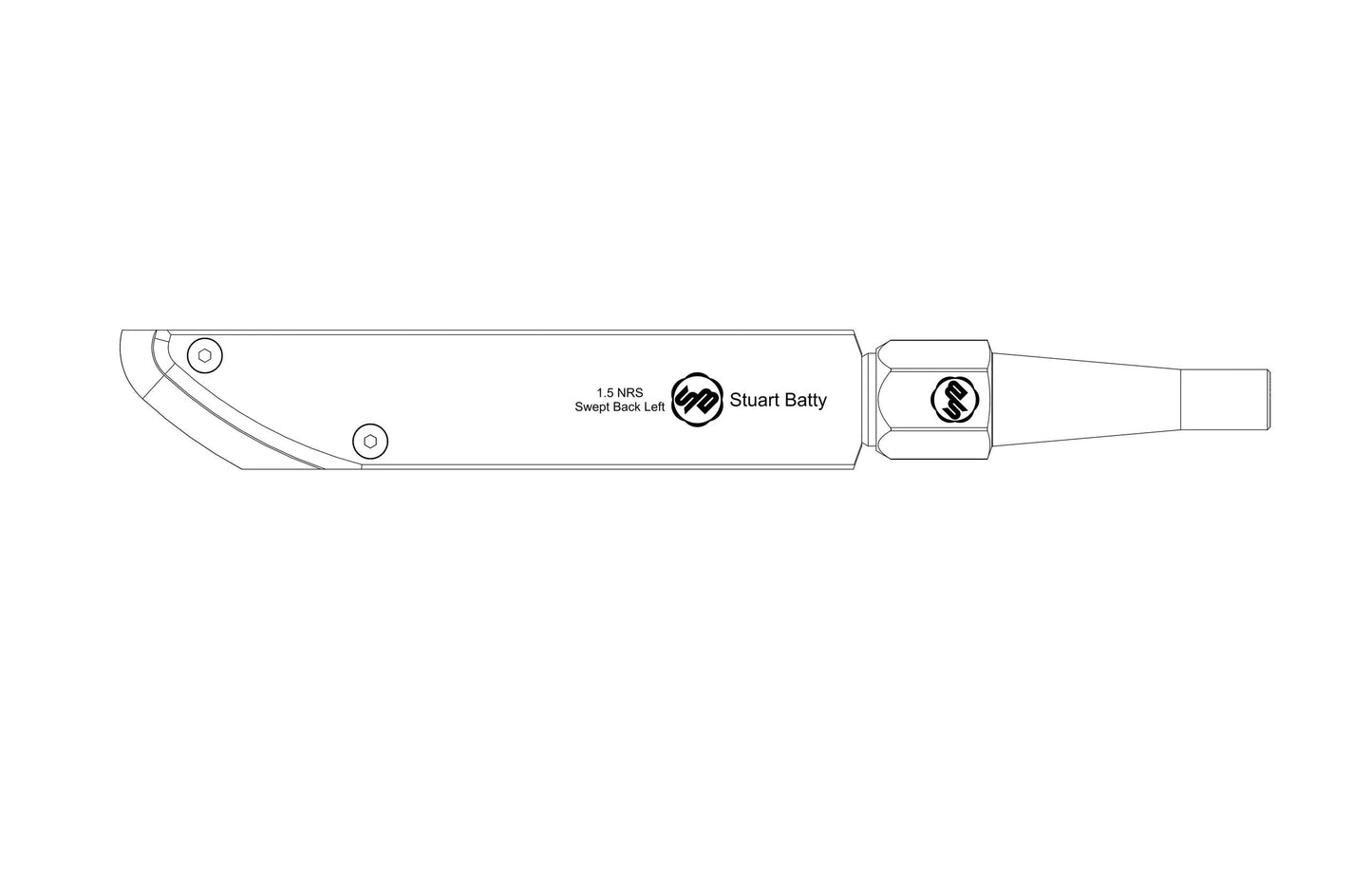 NRS 1.5" Swept Back Left or Right (Body and Blade Options) — view 7
