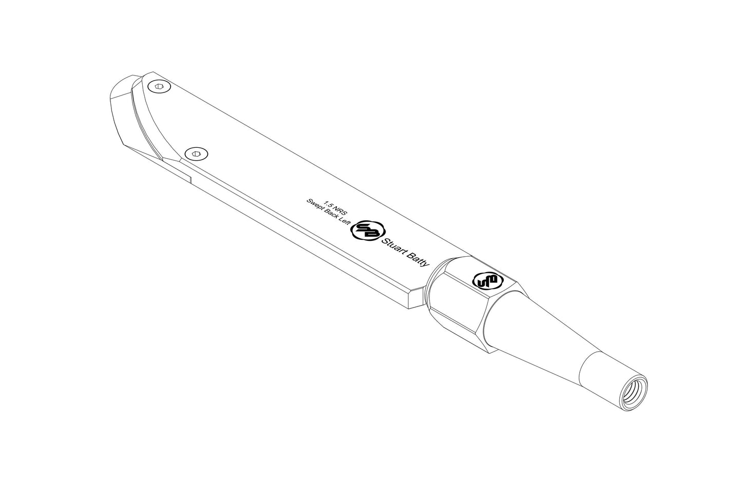 NRS 1.5" Swept Back Left or Right (Body and Blade Options) — view 9