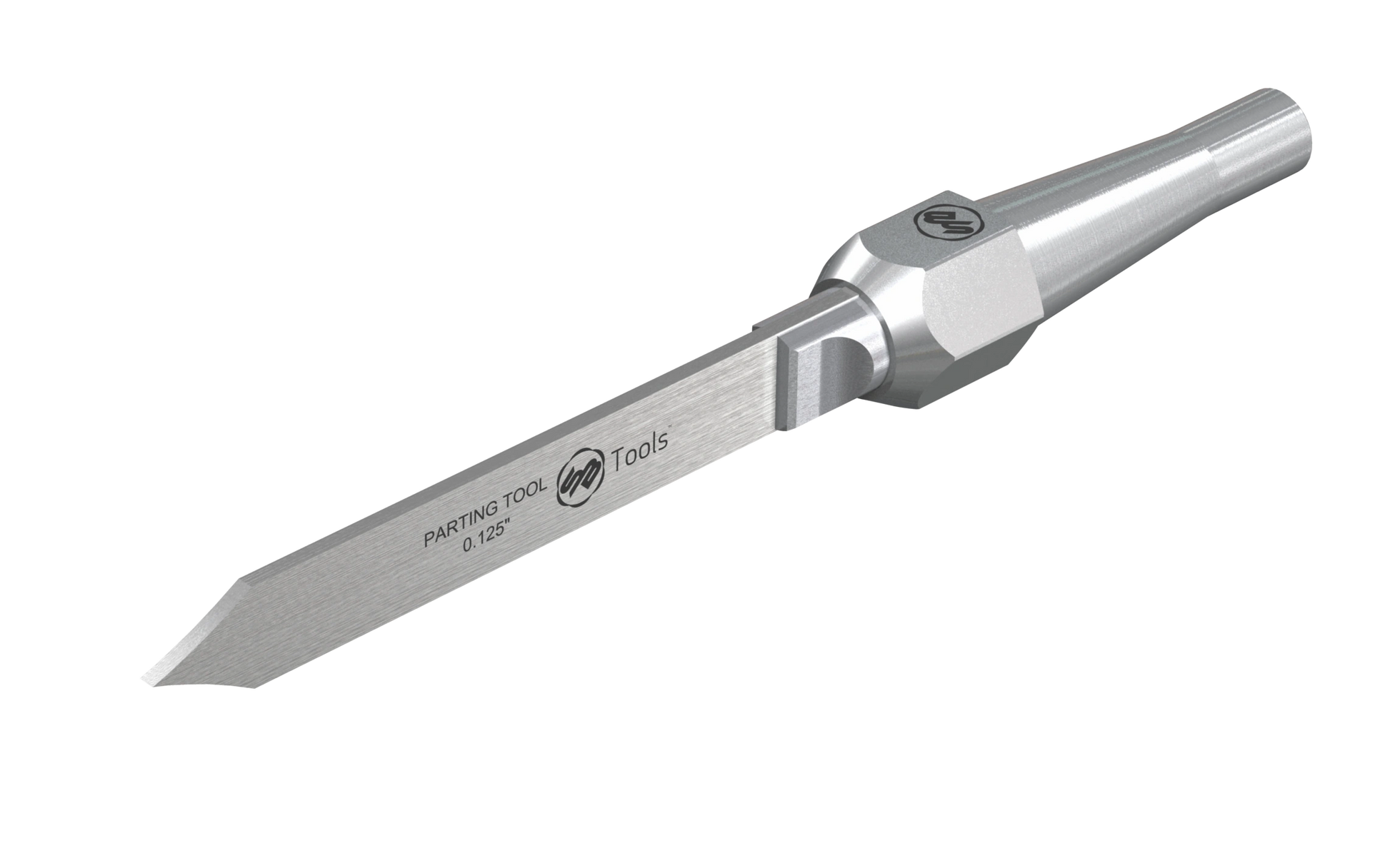 Parting Tool 1/8" - Solid 10V Blade with SB Taper Lock Bolster