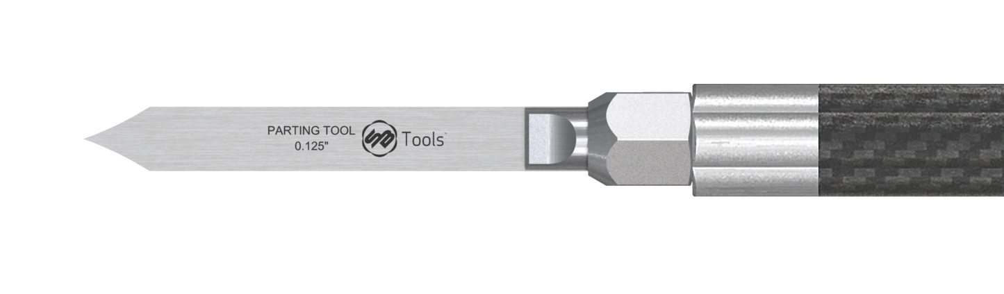 Parting Tool 1/8" - Solid 10V Blade with SB Taper Lock Bolster — alternate view