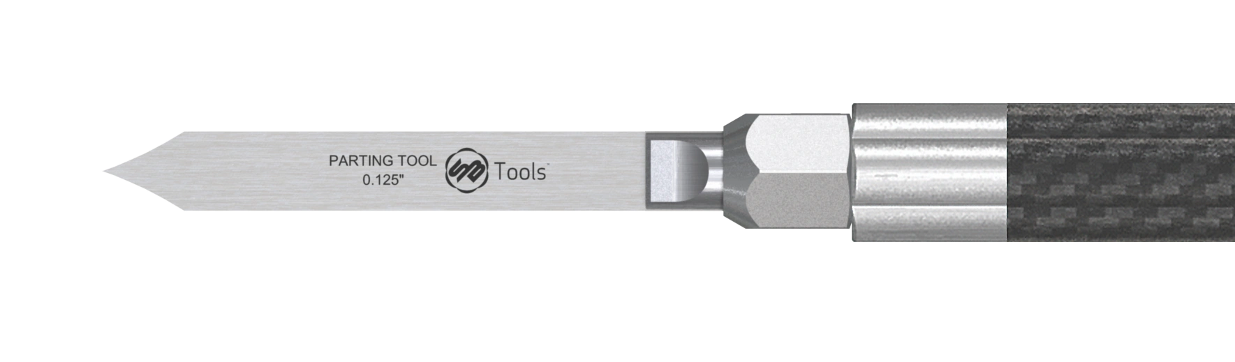 Parting Tool 1/8" - Solid 10V Blade with SB Taper Lock Bolster — alternate view