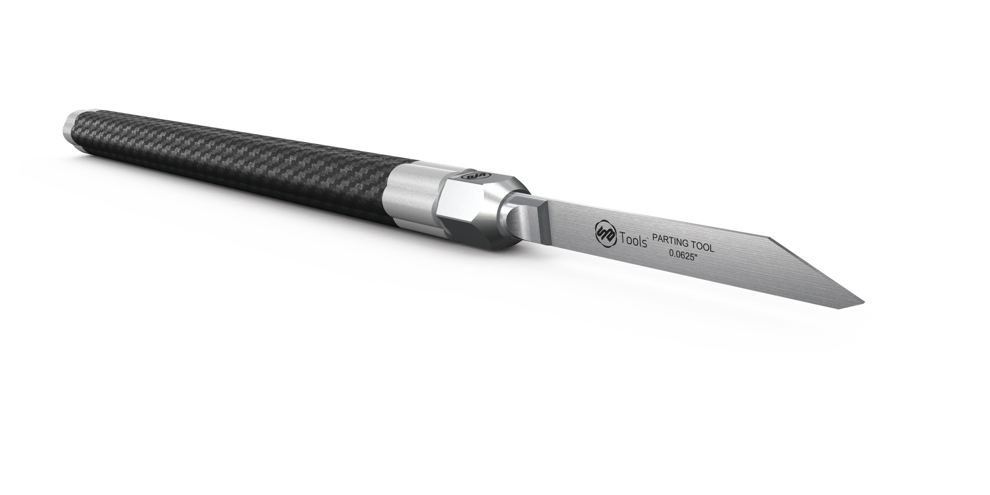 Parting Tool 1/8" - Solid 10V Blade with SB Taper Lock Bolster — detail view