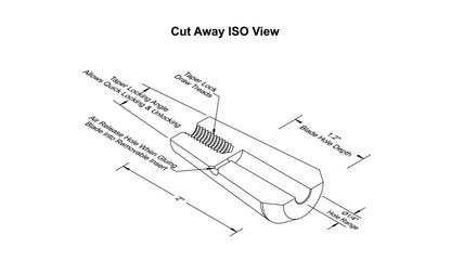 Bolster with 1/4" Diameter Hole Removable Insert — view 8
