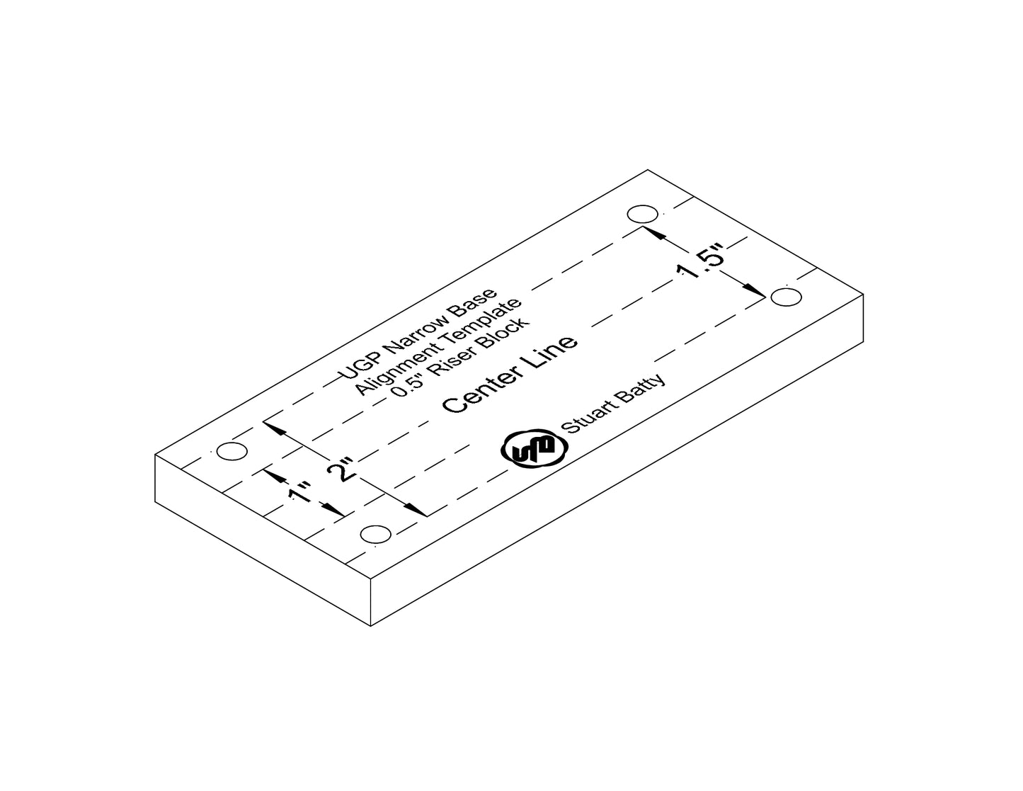 UGP Narrow Base Riser Block